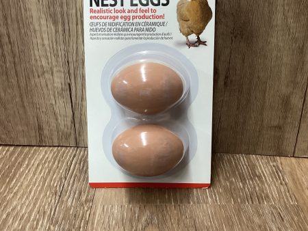 CERAMIC EGGS, BROWN 2 PK Online now