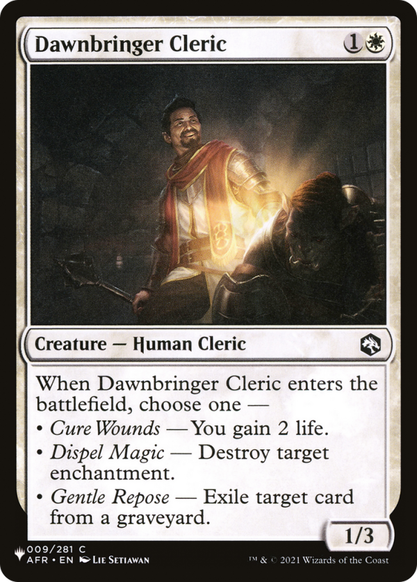 Dawnbringer Cleric [The List] Online now