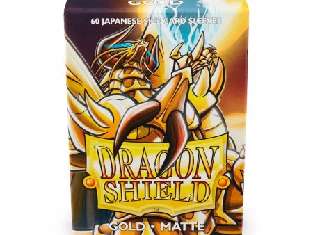 Dragon Shield: Japanese Size 60ct Sleeves - Gold (Matte) Supply