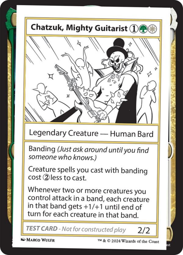 Chatzuk, Mighty Guitarist [Mystery Booster 2 Playtest Cards] Supply