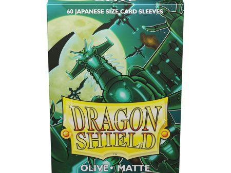 Dragon Shield: Japanese Size 60ct Sleeves - Olive (Matte) Sale