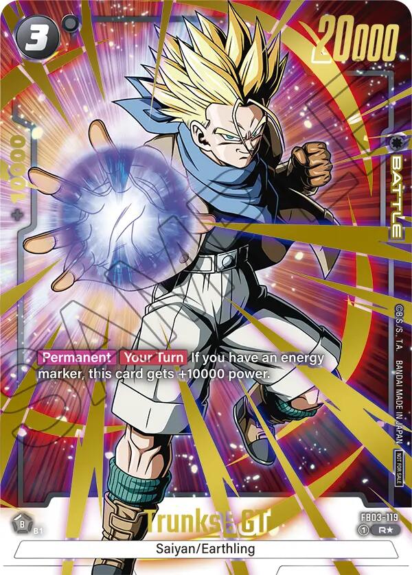 Trunks : GT (FB03-119) (Championship Pack 02) (Gold) [Fusion World Tournament Cards] For Cheap