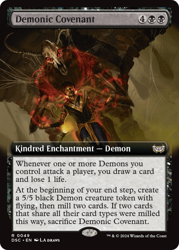 Demonic Covenant (Extended Art) [Duskmourn: House of Horror Commander] Online Sale