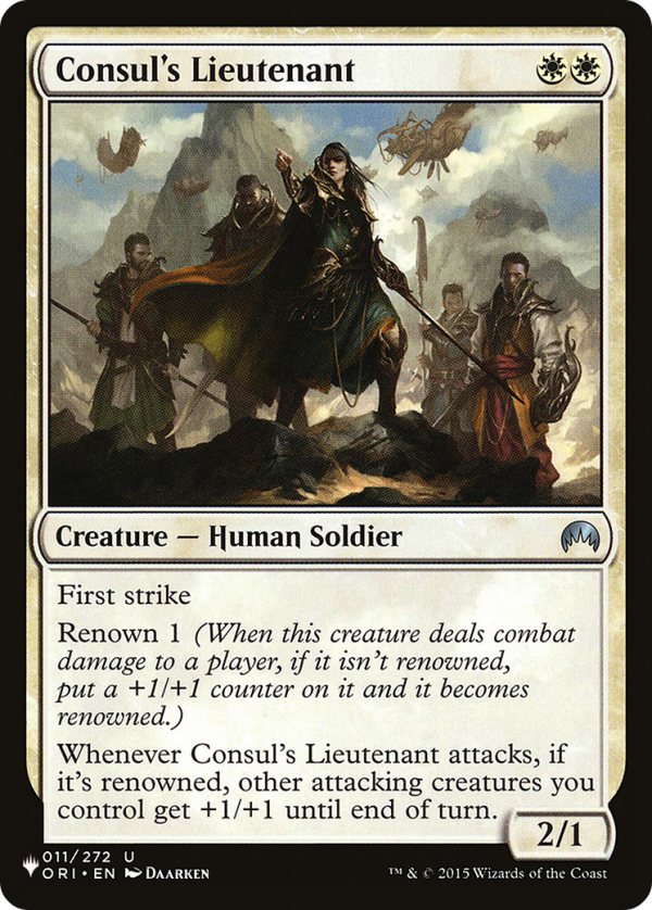 Consul s Lieutenant [The List] Discount