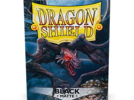 Dragon Shield: Standard 100ct Sleeves - Black (Matte) on Sale