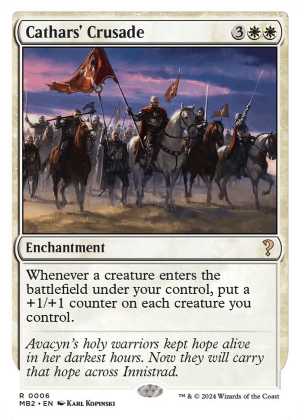 Cathars  Crusade (White Border) [Mystery Booster 2] For Discount