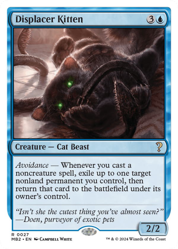 Displacer Kitten (White Border) [Mystery Booster 2] Cheap