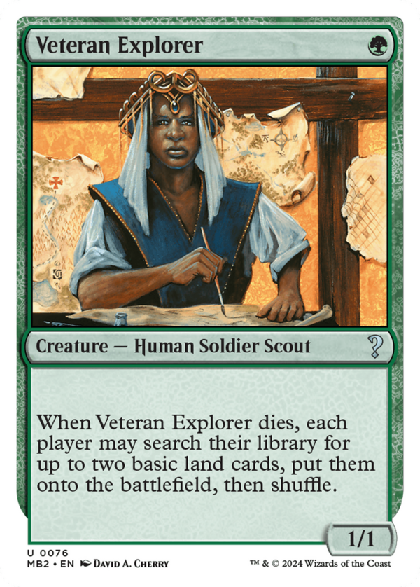 Veteran Explorer (White Border) [Mystery Booster 2] For Sale