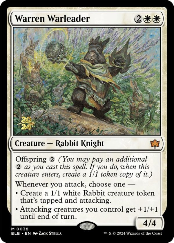 Warren Warleader [Bloomburrow Prerelease Promos] Fashion