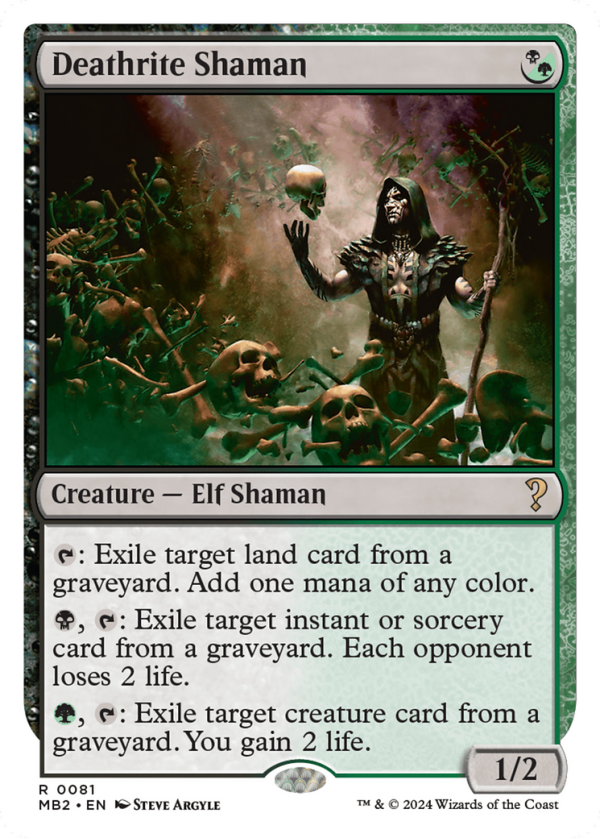 Deathrite Shaman (White Border) [Mystery Booster 2] Supply