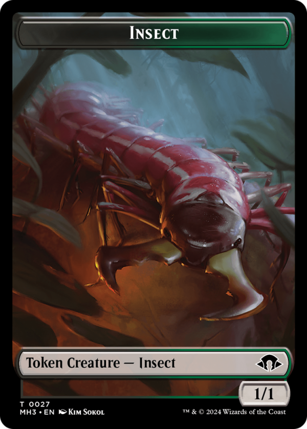 Zombie    Insect (0027) Double-Sided Token [Modern Horizons 3 Tokens] Online Sale