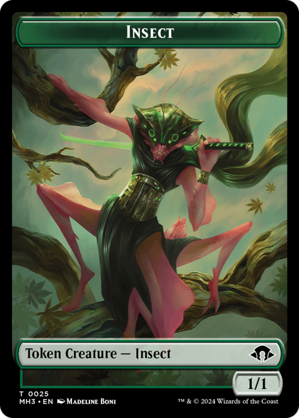 Beast (0015)    Insect (0025) Double-Sided Token [Modern Horizons 3 Commander Tokens] For Cheap