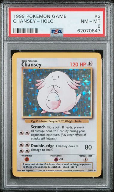 Chansey 3 102 Base Set Unlimited PSA 8 62070847 Discount