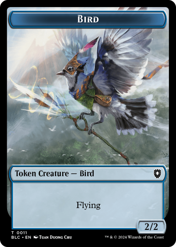 Bird (011)    Fish Double-Sided Token [Bloomburrow Commander Tokens] Hot on Sale