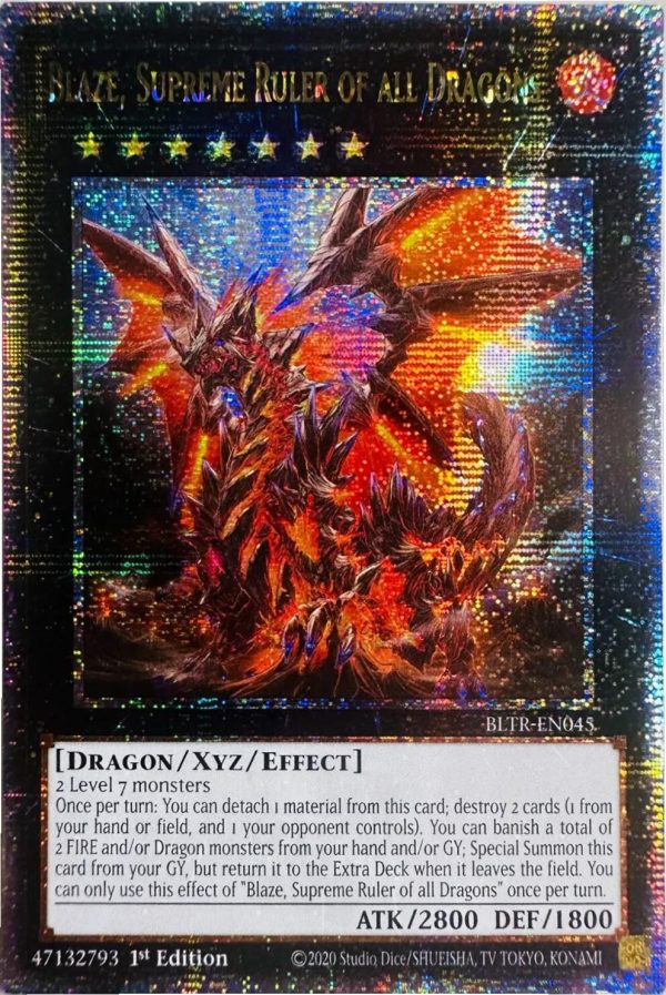 Blaze, Supreme Ruler of all Dragons (Quarter Century Secret Rare) [BLTR-EN045] Quarter Century Secret Rare For Discount