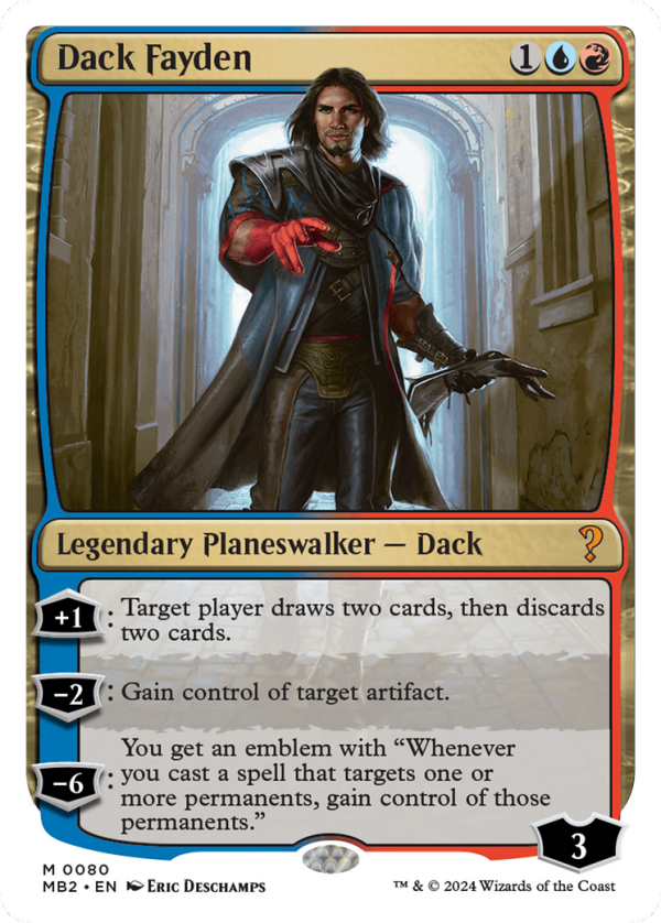 Dack Fayden (White Border) [Mystery Booster 2] Hot on Sale