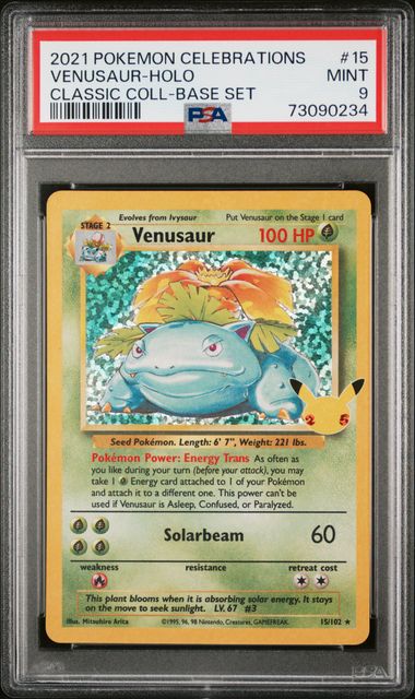 Venusaur 15 102 Celebrations Classic Collection PSA 9 73090234 Sale