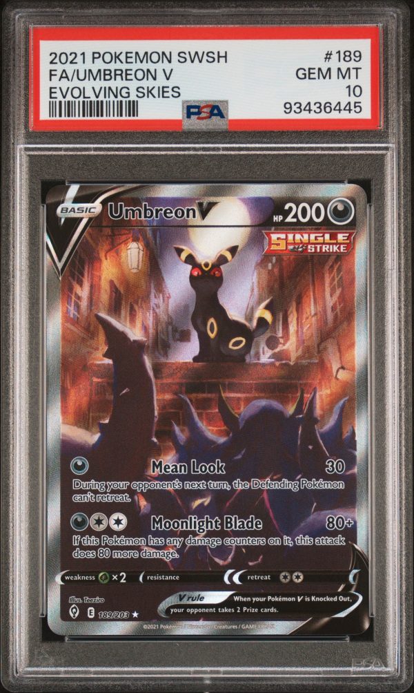 Umbreon V 189 203 Evolving Skies PSA 10 93436445 on Sale