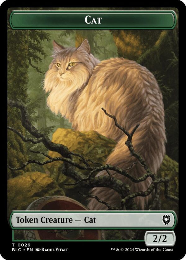 Cat    Treasure Double-Sided Token [Bloomburrow Commander Tokens] Online Hot Sale