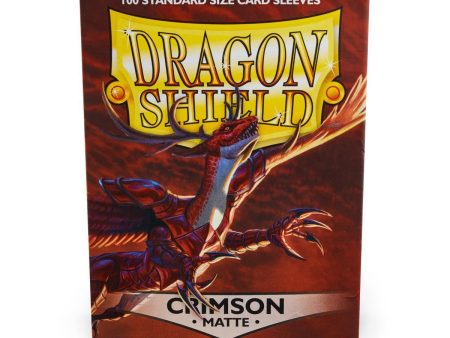 Dragon Shield: Standard 100ct Sleeves - Crimson (Matte) Sale