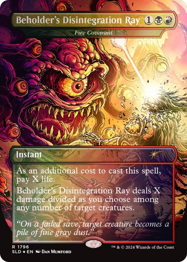 Beholder s Disintegration Ray - Fire Covenant (Rainbow Foil) [Secret Lair Drop Series] on Sale