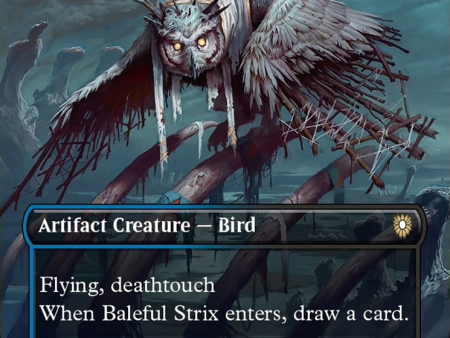 Baleful Strix (Borderless) [Bloomburrow Commander] Hot on Sale