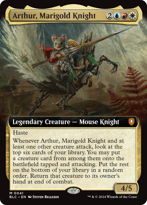 Arthur, Marigold Knight (Extended Art) [Bloomburrow Commander] on Sale