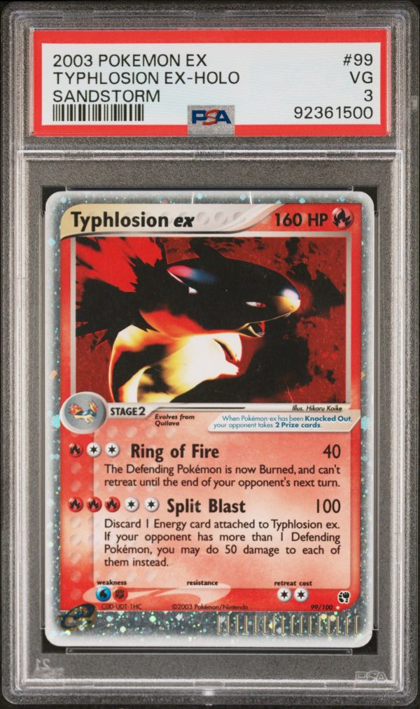 Typhlosion ex 99 100 Sandstorm PSA 3 92361500 For Sale