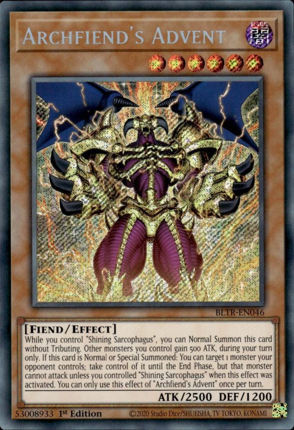 Archfiend s Advent [BLTR-EN046] Secret Rare Online Hot Sale