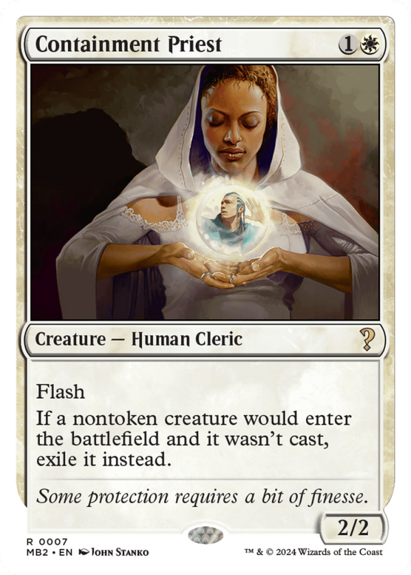 Containment Priest (White Border) [Mystery Booster 2] Supply