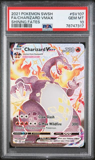 Charizard VMAX SV107 SV122 Shining Fates PSA 10 78747317 Supply