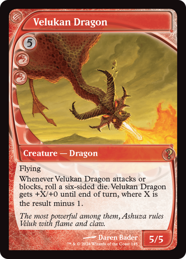 Velukan Dragon (Future Sight) [Mystery Booster 2] Sale