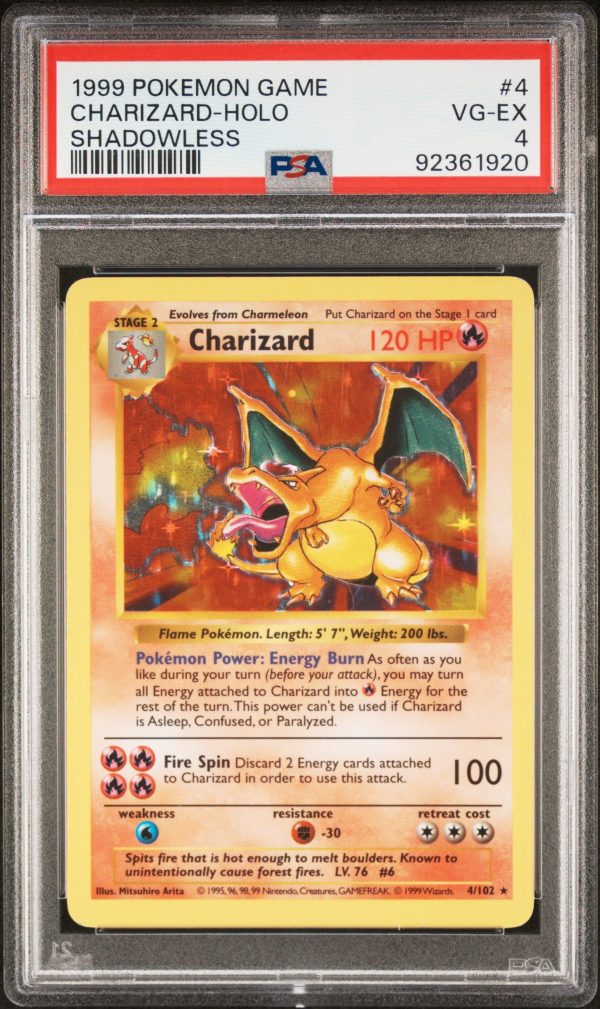 Charizard 4 102 Shadowless Base Set PSA 4 92361920 For Discount