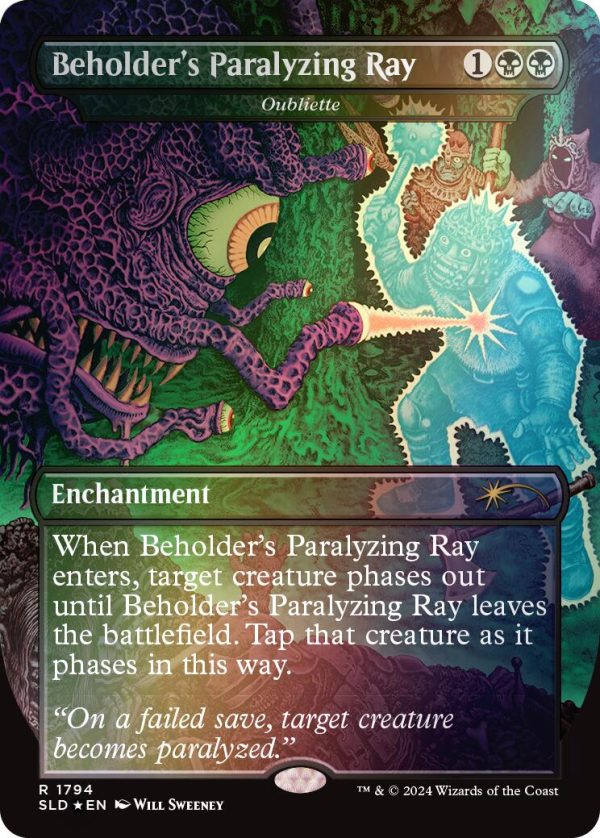 Beholder s Paralyzing Ray - Oubliette (Rainbow Foil) [Secret Lair Drop Series] For Cheap