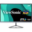 ViewSonic VX2476-SMHD 24  1080p Ultra-Thin Bezels Widescreen IPS Monitor, Black Silver - Certified Refurbished Online now