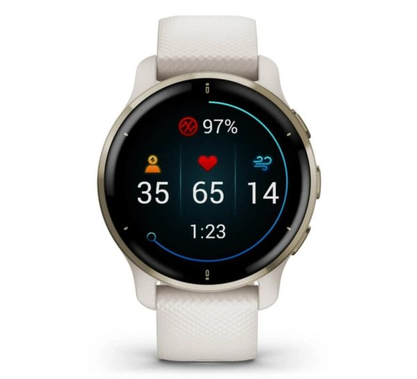 Garmin Venu 2 Plus Passivated GPS Smartwatch Gold - Certified Refurbished Hot on Sale