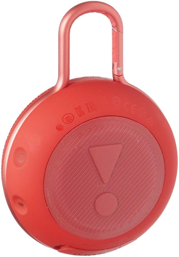 JBL Clip 3 Portable Waterproof Bluetooth Speaker, Red - Certified Refurbished Online