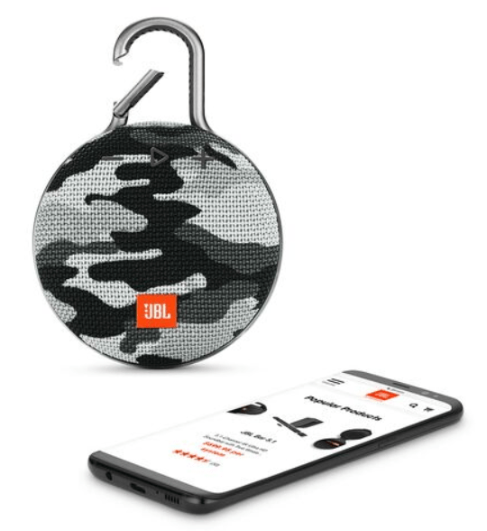 JBL Clip 3 Portable Bluetooth Speaker Camo - Certified Refurbished For Sale