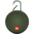 JBL Clip 3 Portable Bluetooth Speaker Green - Certified Refurbished For Cheap