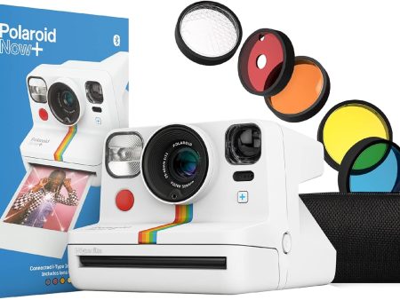 Polaroid 9062 Now+ Bluetooth Connected I-Type Instant Film Camera with Bonus Lens Filter Set, White Online Sale