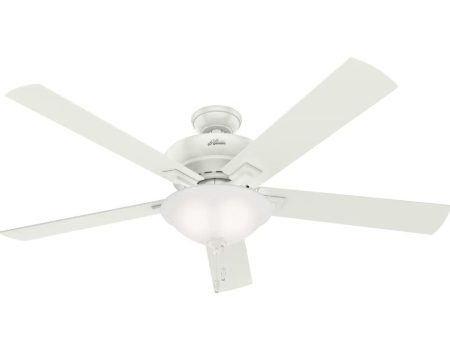 Hunter Fans 60  Regalia II SureSpeed Whisper Quiet Ceiling Fan with LED Light, Fresh White Sale