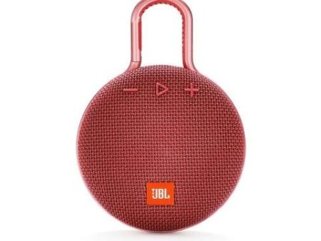 JBL Clip 3 Portable Waterproof Bluetooth Speaker, Red - Certified Refurbished Online