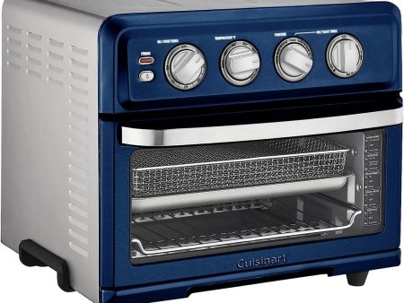 Cuisinart Air Fryer + Convection Toaster Oven, 8-in-1 Oven with Bake, Grill, Broil & Warm Options, Stainless Steel, Navy Blue - Certified Refurbished Discount