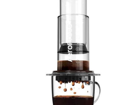 AeroPress Clear Coffee Press 3-in-1 Brew Coffee, French Press and Espresso-style Portable Coffee Maker, Clear Hot on Sale