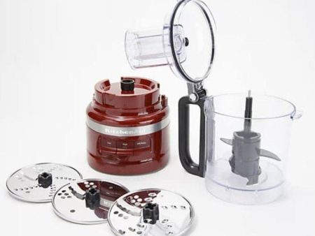 KitchenAid 9 Cup 3 Disks 2 Blades & Spatula Food Processor, Gloss Cinnamon Discount