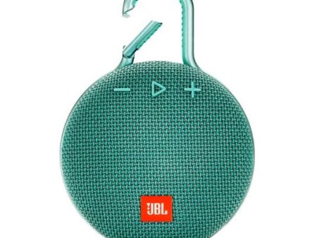 JBL Clip 3 Portable Waterproof Bluetooth Speaker, Teal - Certified Refurbished on Sale